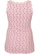 Topp med tryck och spetskant, Rosa, Packshot image number 1
