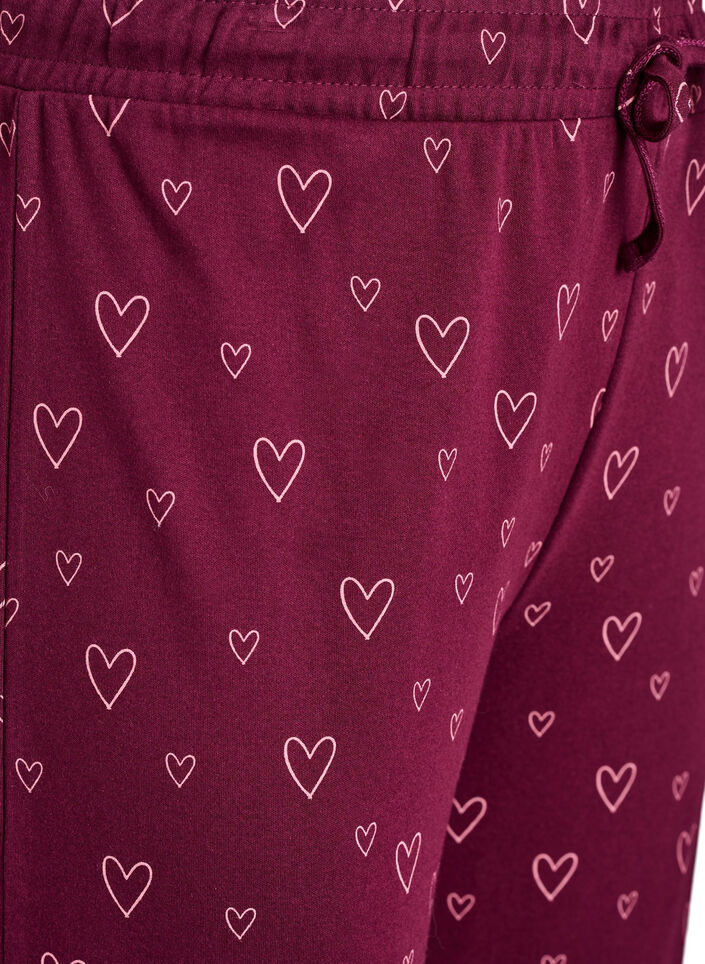 Pyjamasbyxor i bomull med h&ouml;g midja, R&ouml;d, Packshot image number 2