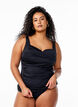 Tankini med drapering, Svart, Model image number 0