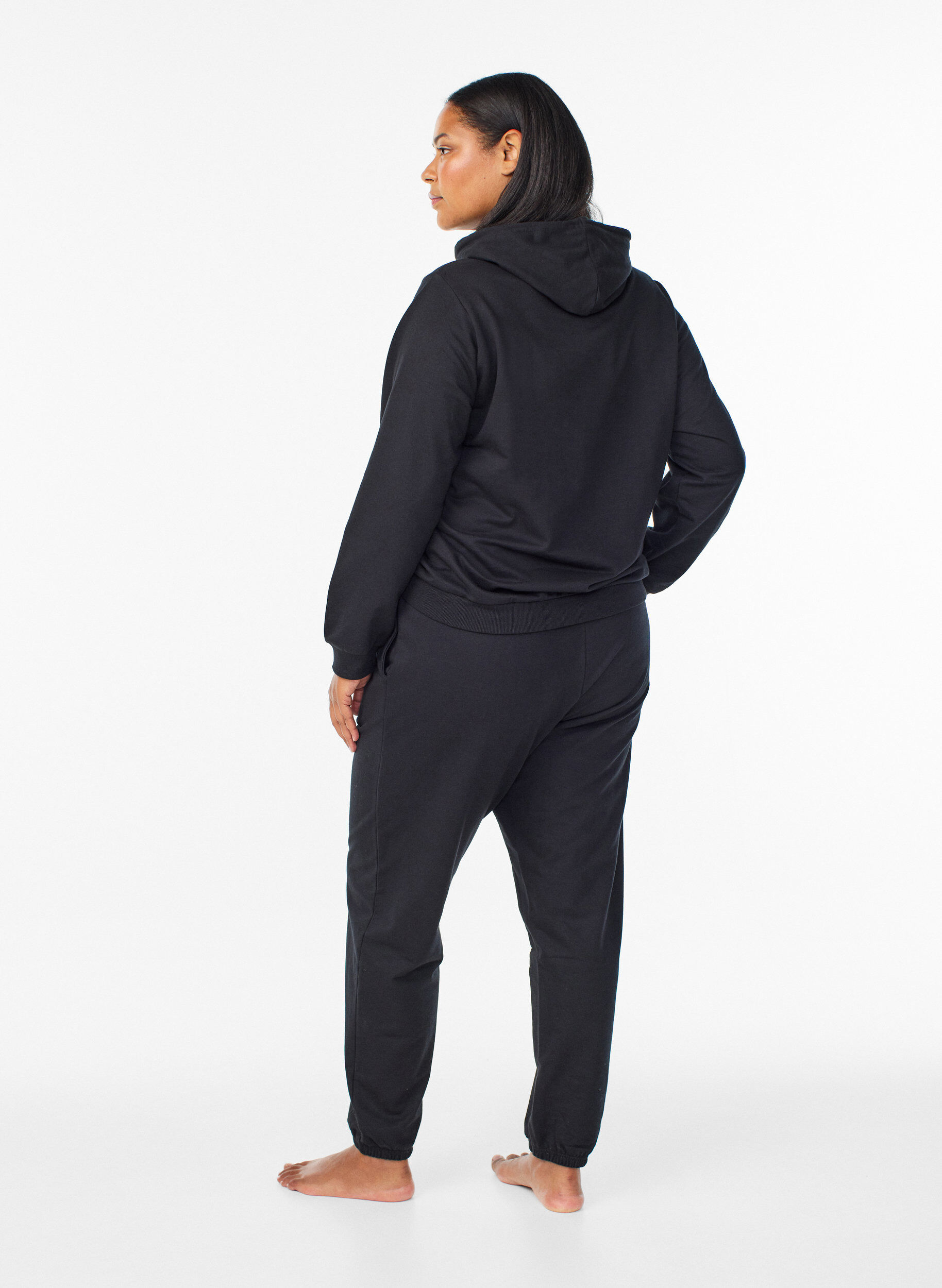 ZizziMjukisbyxor med fickor, Svart, Model image number 1