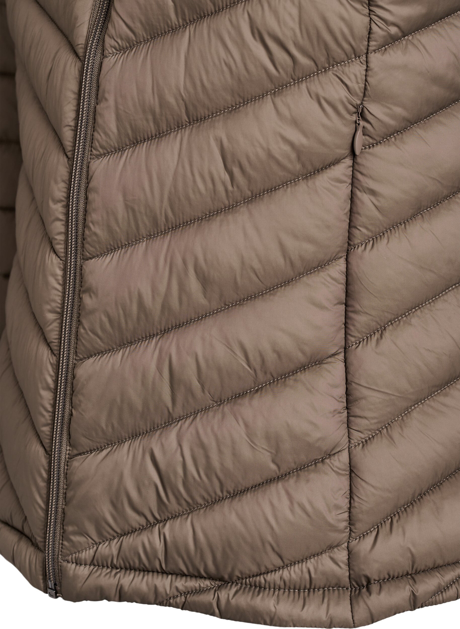 Zizzi L&auml;tt jacka med fickor, Brun, Packshot image number 3