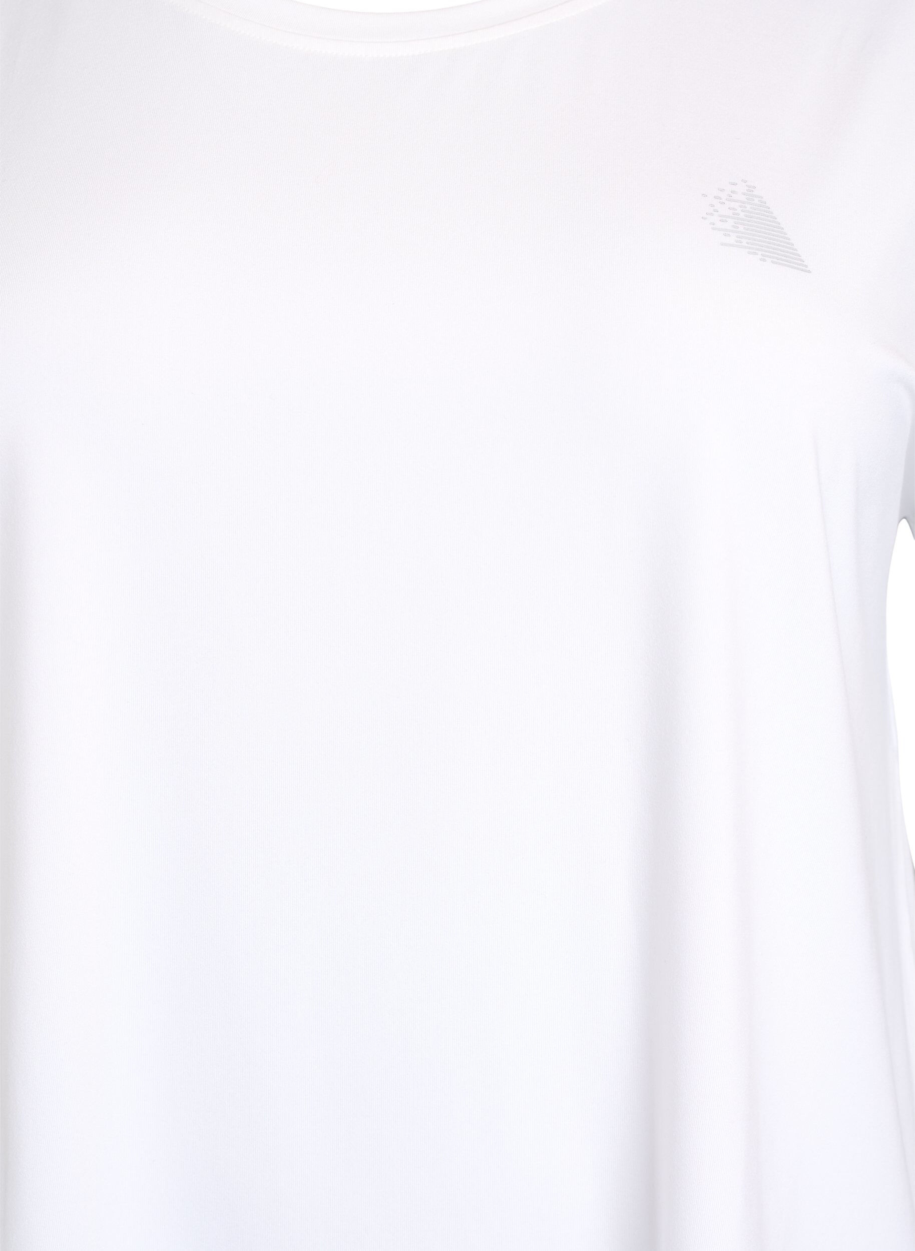 Zizzi Enf&auml;rgad tr&auml;nings t-shirt, Vit, Packshot image number 2