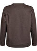Sweatshirt med rund halsringning, Brun, Packshot image number 1