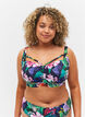 Bikini-bh med drapering och band över bysten, Flower Print, Model image number 0