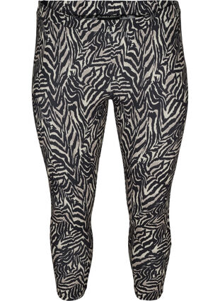3/4 leggings med mönster, Black Zebra AOP, Packshot image number 0