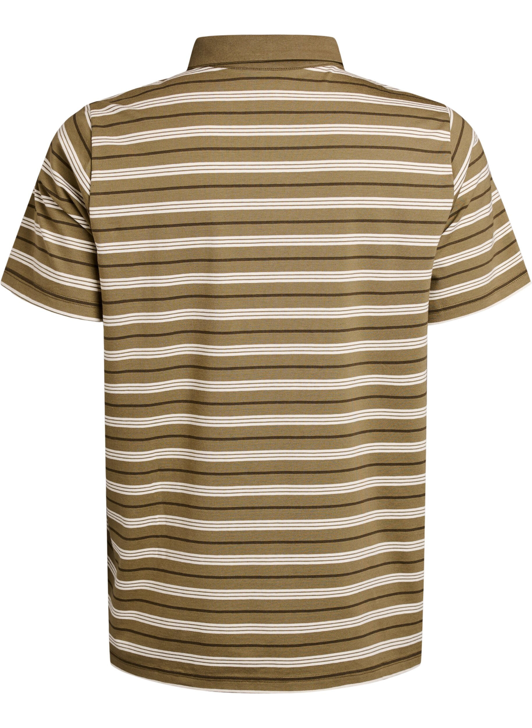 Zizzi Randig pik&eacute;tr&ouml;ja med korta &auml;rmar, Gr&ouml;n, Packshot image number 1