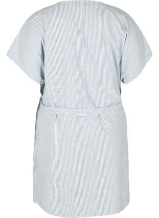 Randig skjortklänning i bomull med fickor, Country Blue Stripe, Packshot image number 1