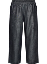 Jeans med raka ben med glittertr&aring;d, Gr&aring;