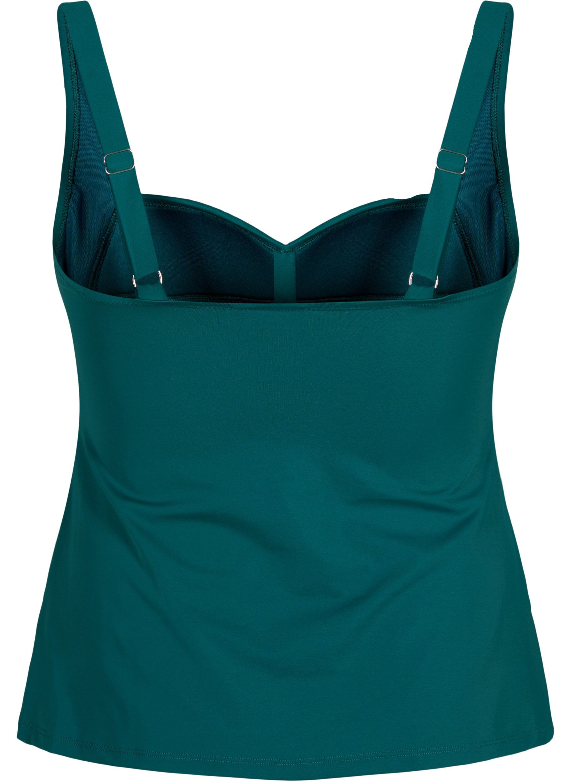 Zizzi Tankini med drapering, Gr&ouml;n, Packshot image number 1