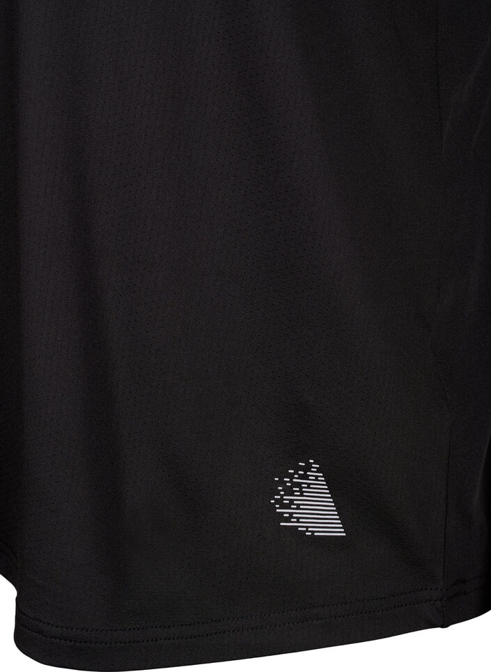 Polo t-shirt med v-ringning, Black, Packshot image number 3