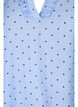 Prickig blus med 3/4-ärmar i viskoskvalitet, Light Blue Dot, Packshot image number 2