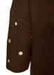 Stickad blus med sm&aring; broderade motiv, Brun, Packshot image number 3