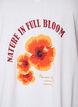 T-shirt i bomull med tryck framtill och v-ringning, Vit, Packshot image number 2