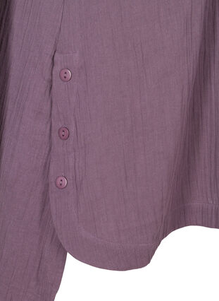 Kortärmad tunika i bomull, Vintage Violet, Packshot image number 3