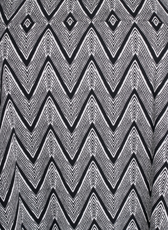 Kort&auml;rmad bomullskl&auml;nning med tryck, Svart, Packshot image number 2