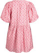 Kort kl&auml;nning i viskos med empirsk&auml;rning och ballong&auml;rmar, R&ouml;d, Packshot image number 1