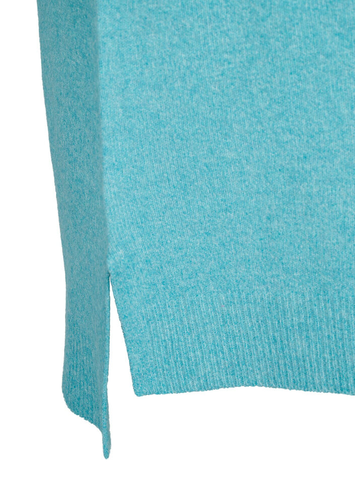 Stickad kl&auml;nning med slits, R. Waters/White Mel., Packshot image number 3