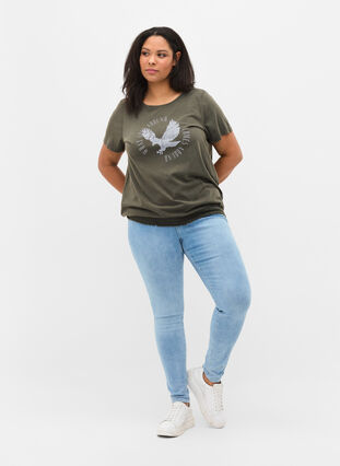 T-shirt i ekologisk bomull med smock, Ivy Acid Eagle AS S, Model image number 2