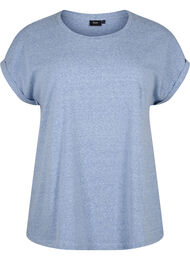 Melerad t-shirt med korta ärmar, Moonlight Blue Mel. 