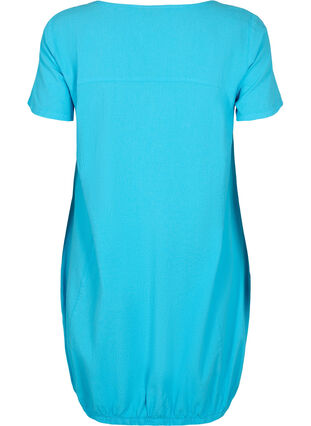 Kortärmad klänning i bomull, Blue Atoll, Packshot image number 1