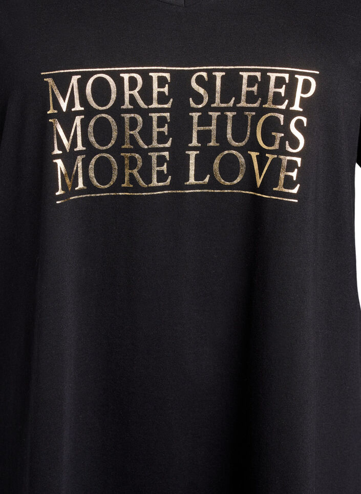 Nattlinne i ekologisk bomull med v-ringning, , Packshot image number 2