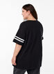 Sportig oversized college-t-shirt, Svart, Model image number 2