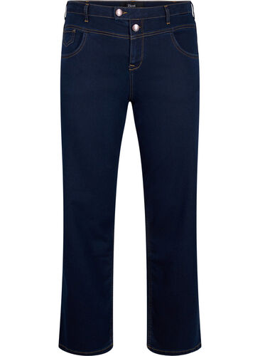 Regular fit Gemma jeans med hög midja, Blue denim, Packshot image number 0
