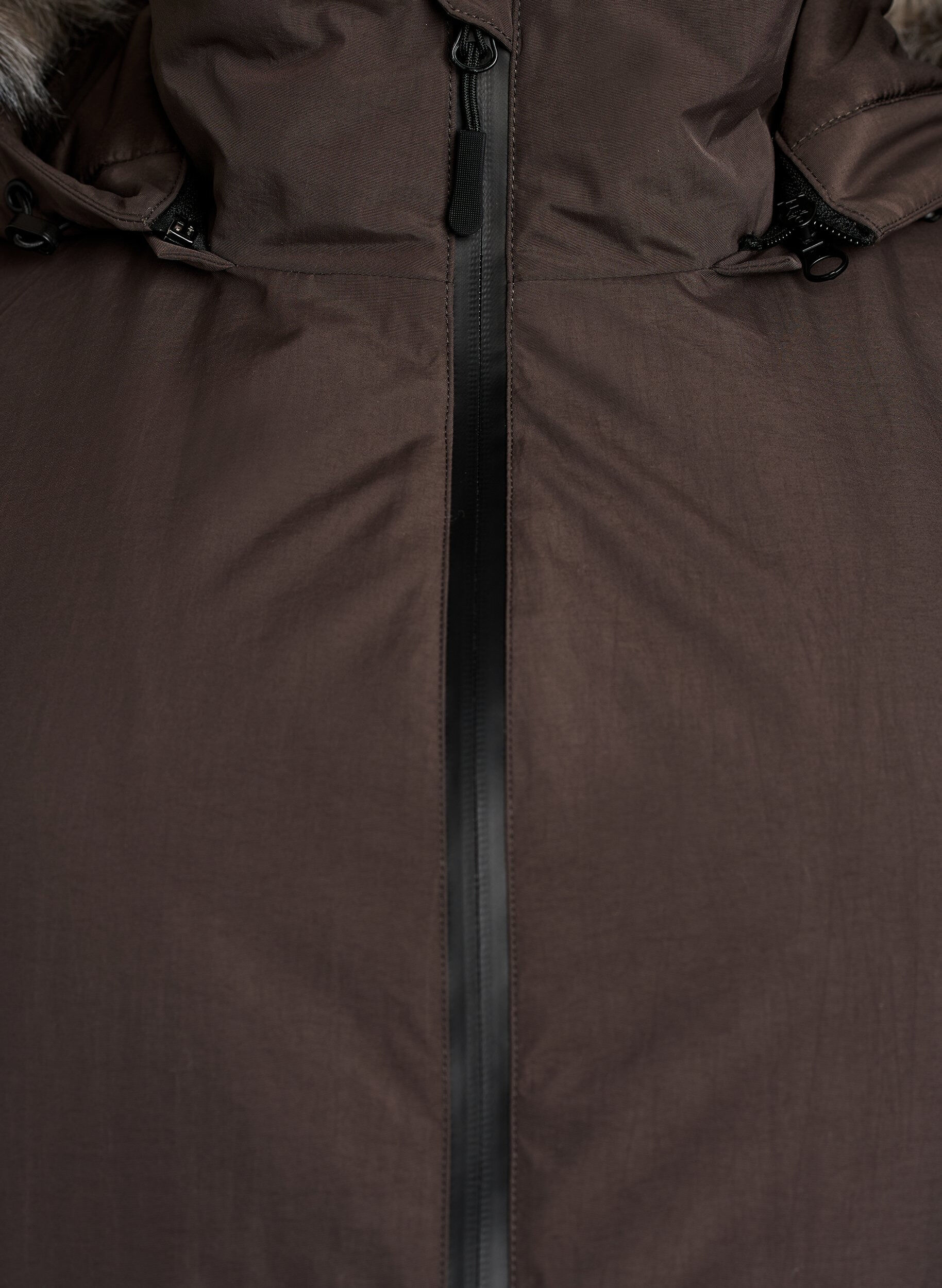 ZizziVattent&auml;t parkas med huva, Brun, Packshot image number 2