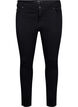 Croppade Amy jeans med blixtl&aring;s, Svart, Packshot image number 0