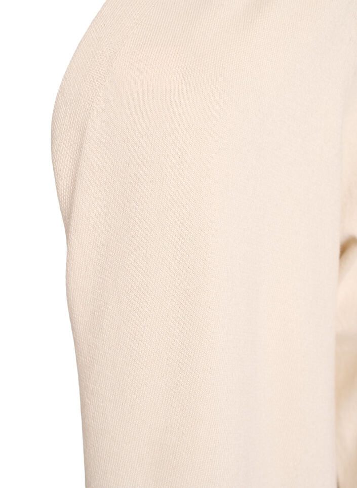 L&aring;ng, &ouml;ppen kofta med fickor, Beige, Packshot image number 2