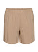 Shorts i bomullsmuslin med h&ouml;g midja, Beige, Packshot image number 0