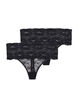 2-pack G-string , Svart, Packshot image number 0