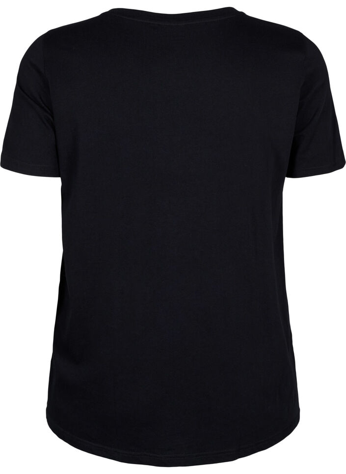 T-shirt med textmotiv, Black W. Black, Packshot image number 1
