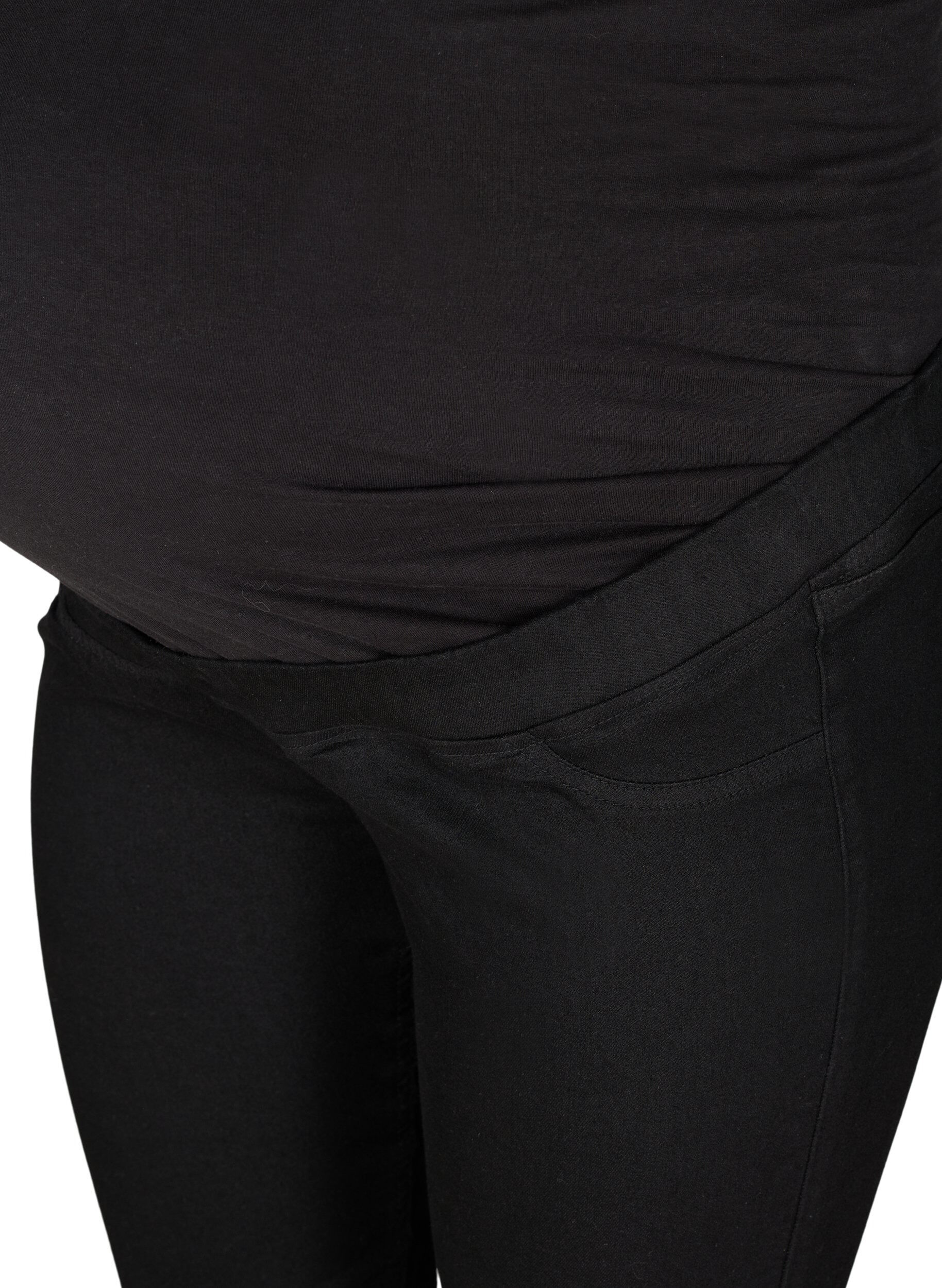 Zizzi Gravidjeggings med bakfickor, Black, Packshot image number 2