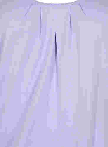 Bomullstopp med rund hals och spetskant, Lavender, Packshot image number 2