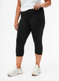 2-pack leggings i 3/4-längd, Black / Black, Model
