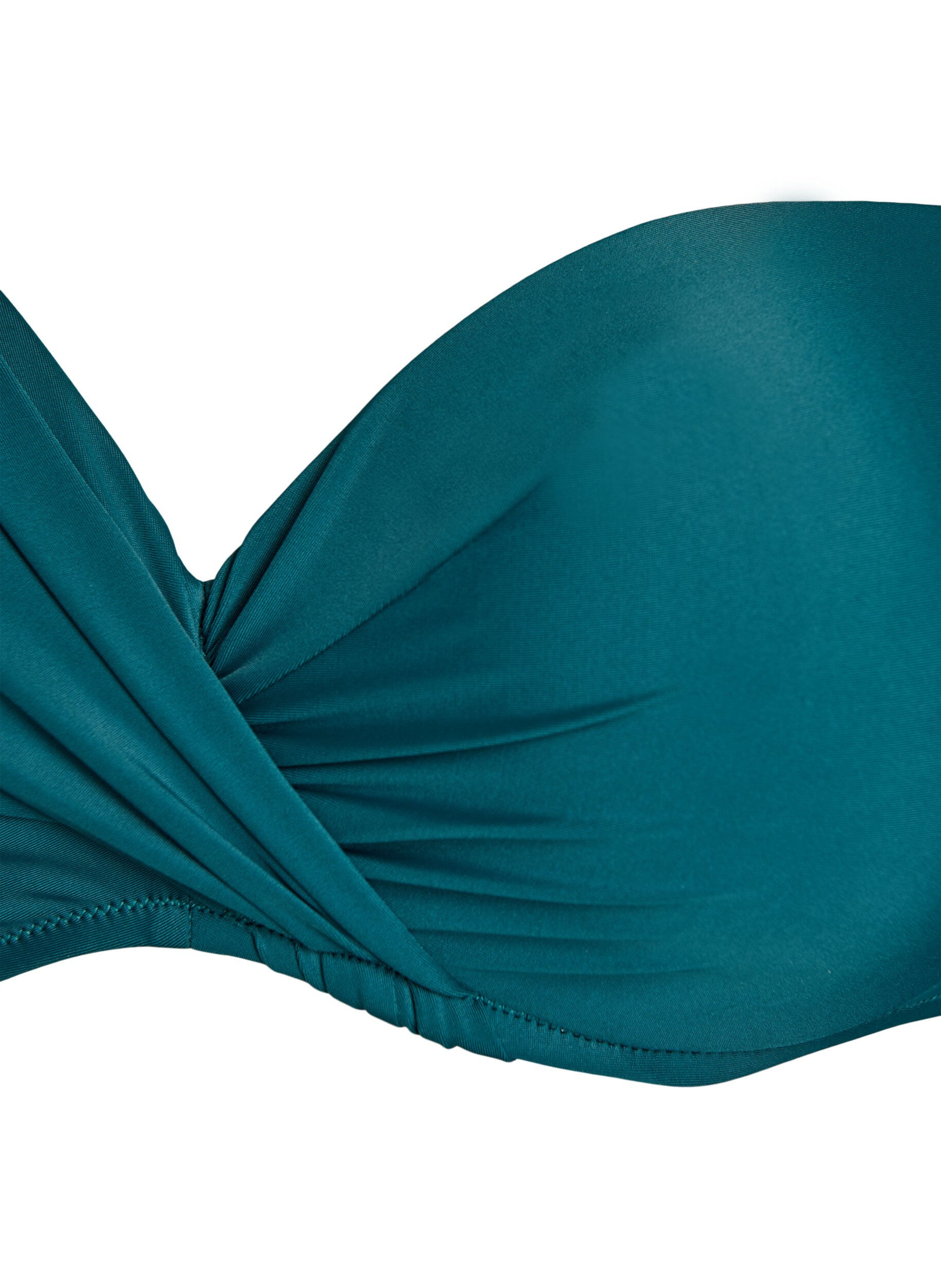 ZizziBikinitopp med bygel och drapering, Gr&ouml;n, Packshot image number 2