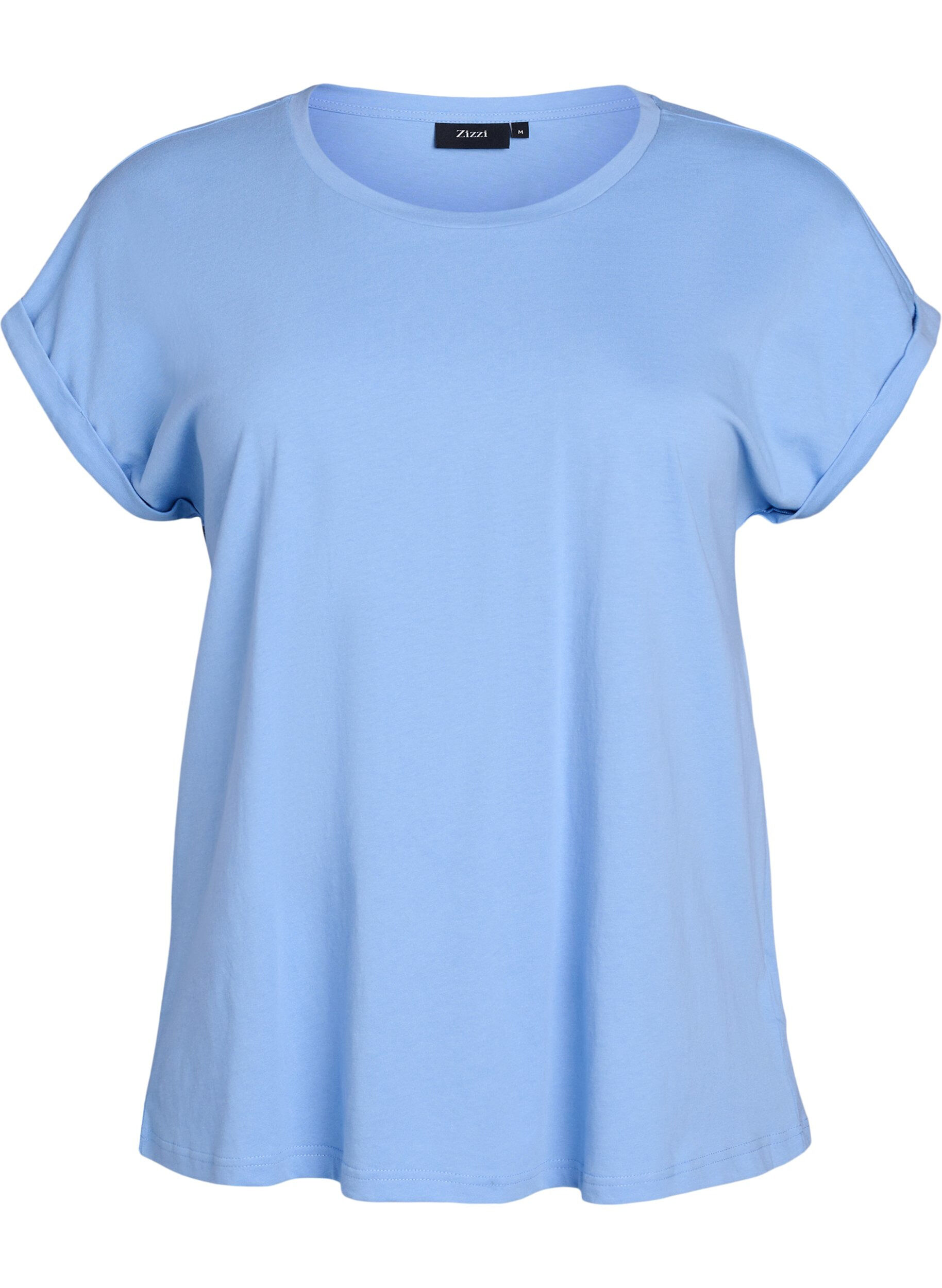 Kort&auml;rmad t-shirt i bomullsblandning