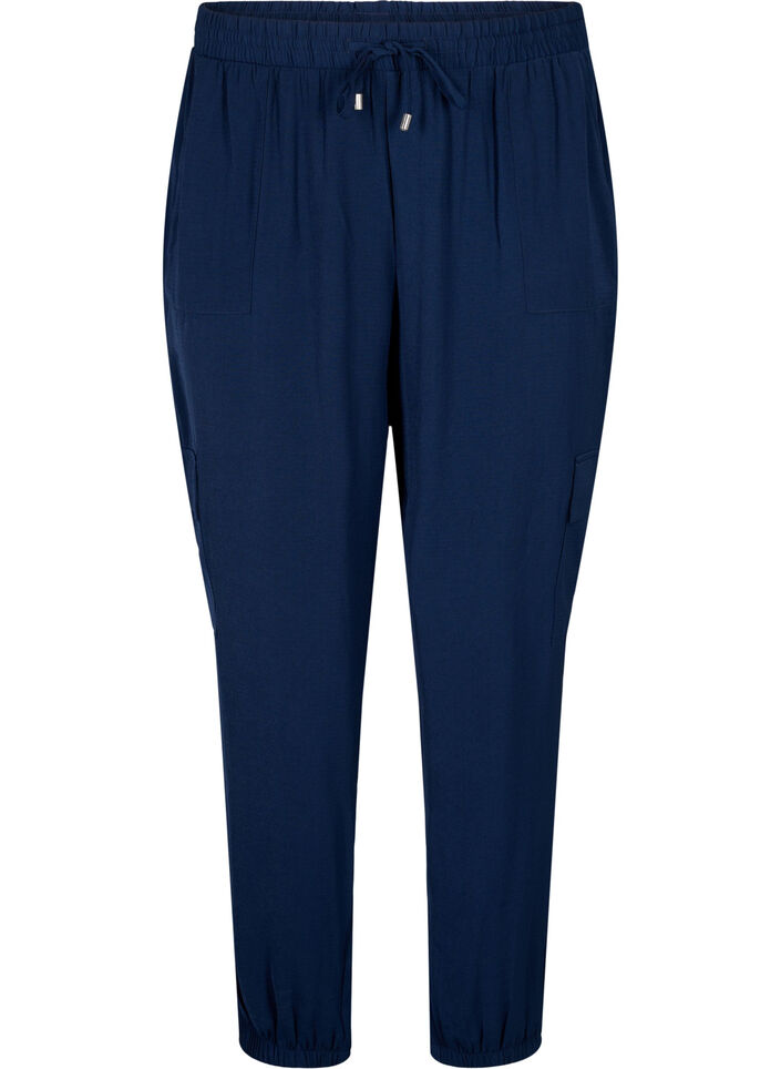 Byxor med cargo-fickor, Navy Blazer, Packshot image number 0