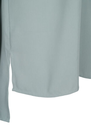 Enfärgad skjorta med V-ringning, Chinois Green, Packshot image number 3
