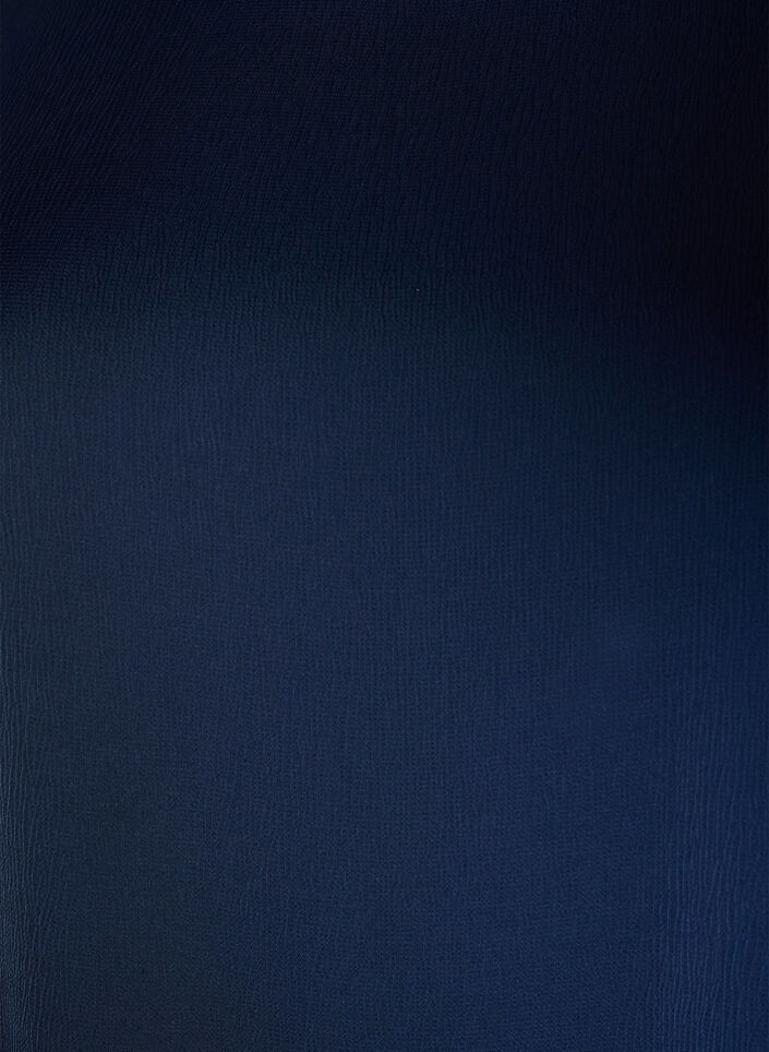 Blus i satin med armb&aring;gsl&aring;nga &auml;rmar, Bl&aring;, Packshot image number 2