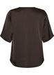 Blus i satin med armb&aring;gsl&aring;nga &auml;rmar, Brun, Packshot image number 1