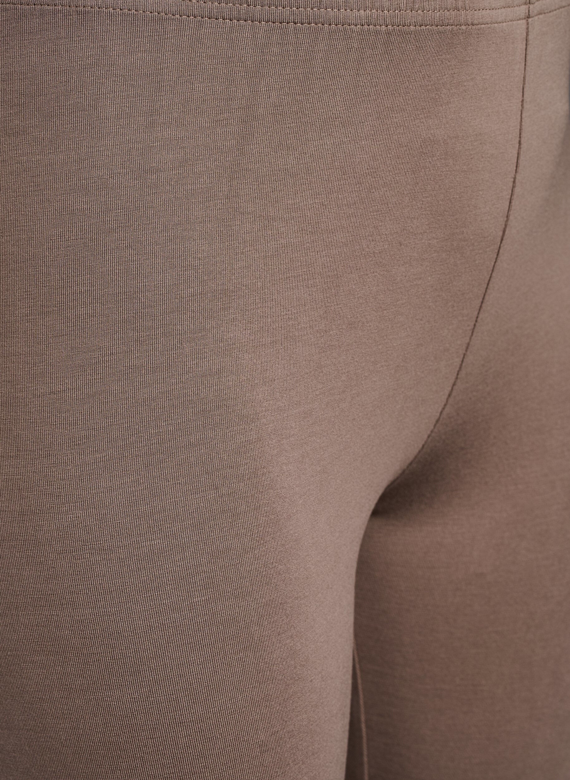 Zizzi Basic leggings i viskos, Brun, Packshot image number 2
