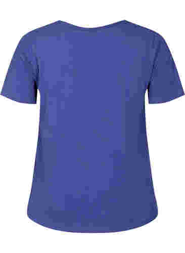 Enfärgad t-shirt i bomull, Deep Cobalt, Packshot image number 1