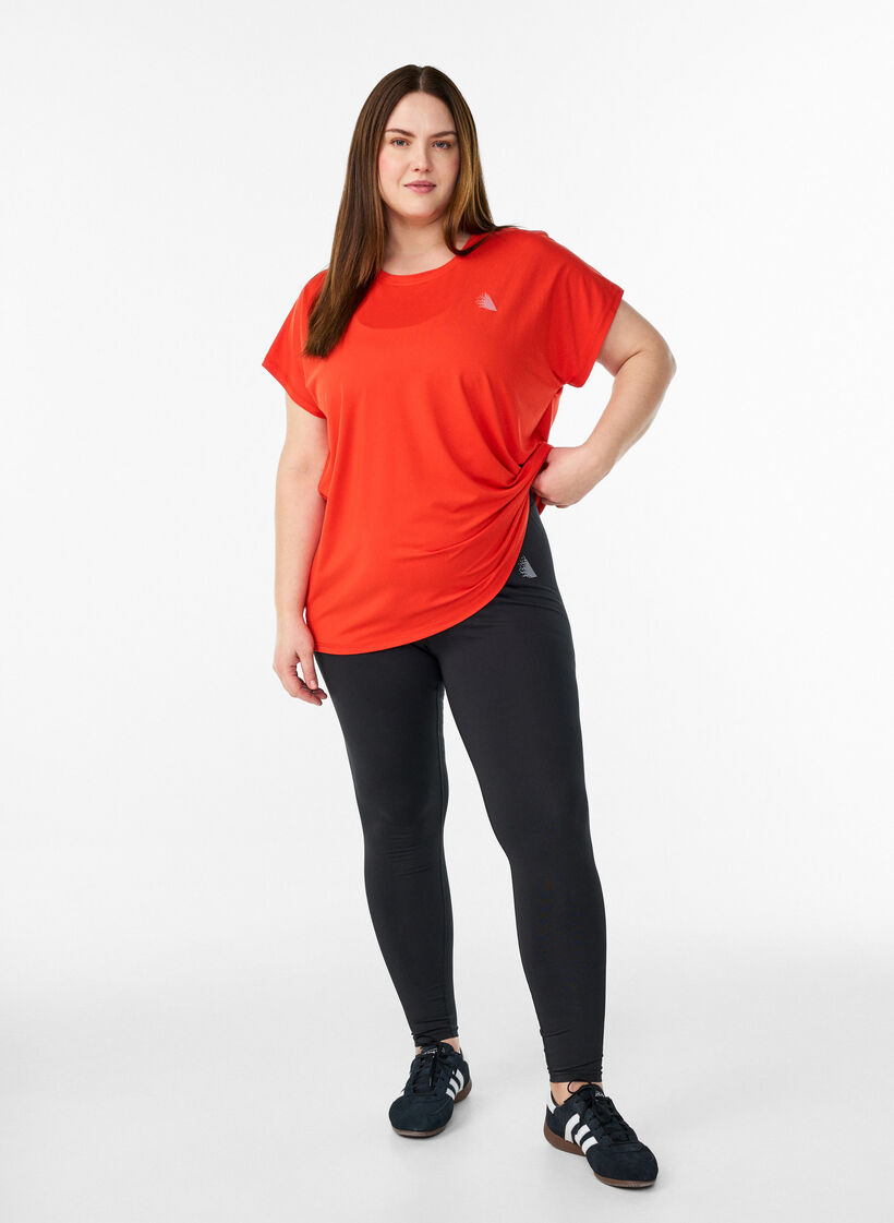 Enf&auml;rgad tr&auml;nings-T-shirt, Orange, Model image number 1
