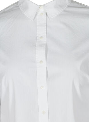 Ekologisk bomullsskjorta med krage och knappar, White, Packshot image number 2
