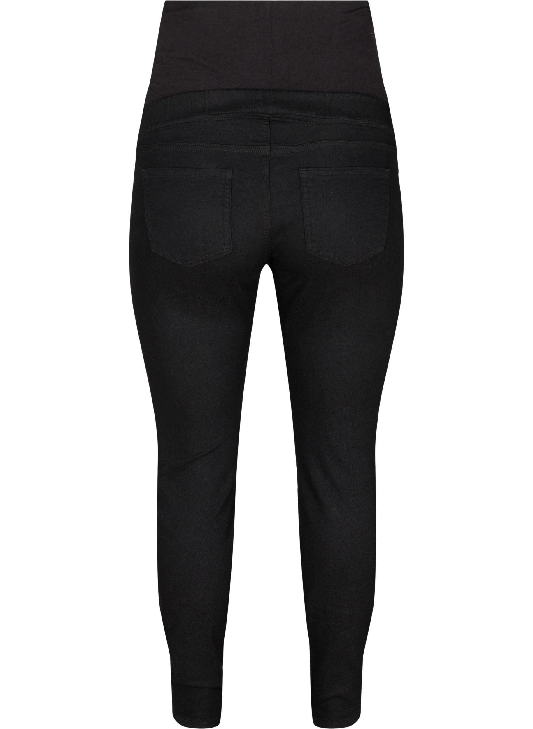Zizzi Gravidjeggings med bakfickor, Black, Packshot image number 1