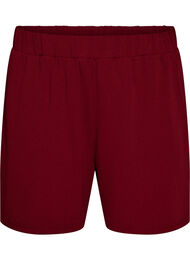 L&ouml;st sittande shorts med fickor, M&ouml;rk Bordeaux
