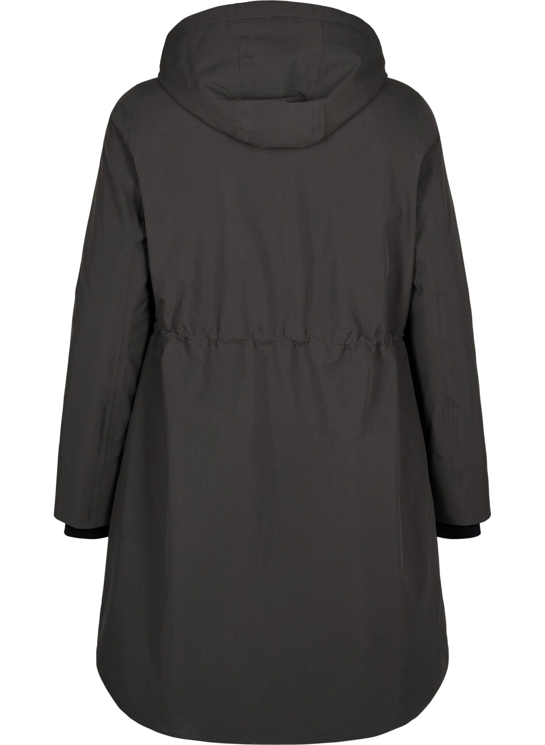 Zizzi Funktionell parkas vinterjacka med huva, Raven, Packshot image number 1