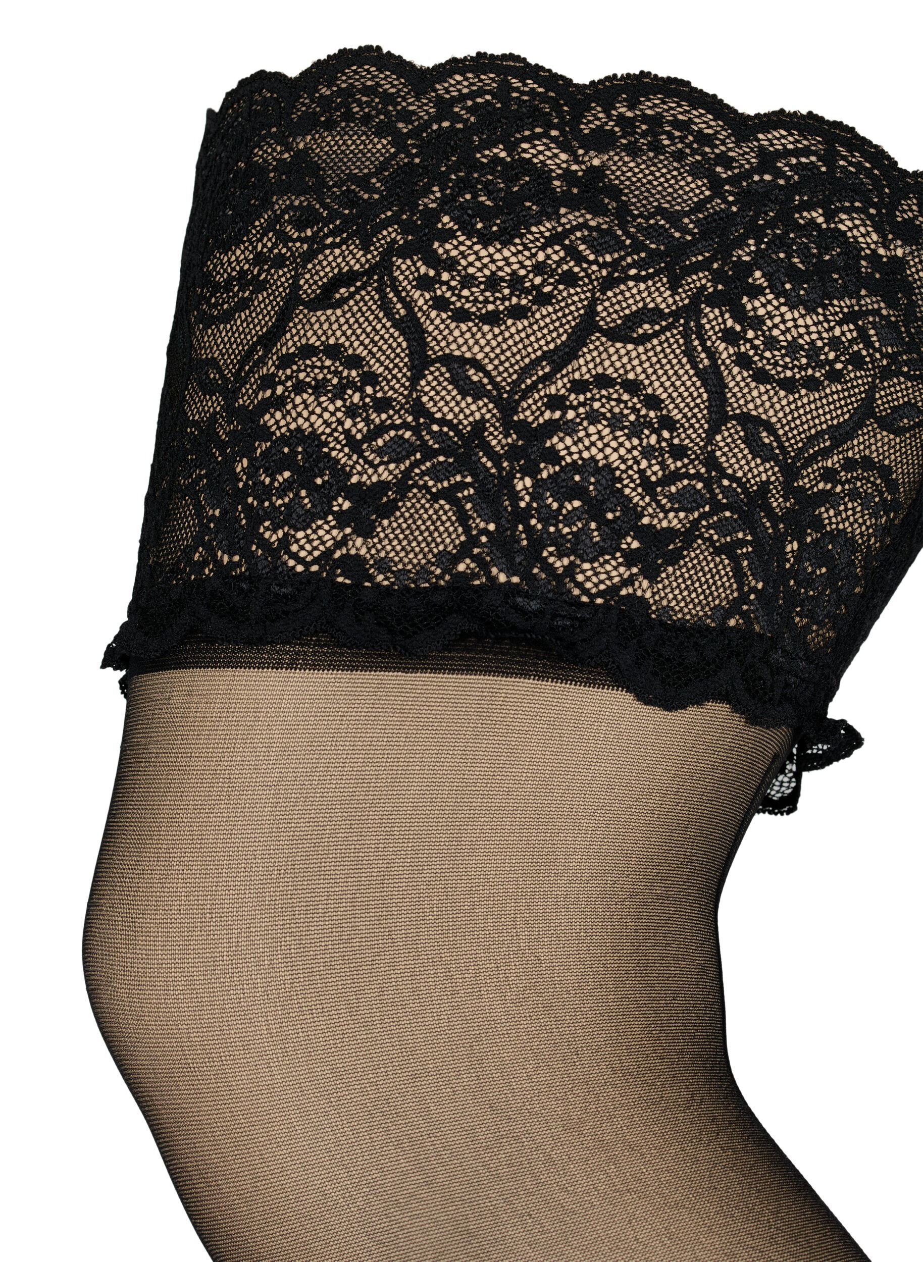 ZizziStay-ups i 20 denier, Svart, Packshot image number 2